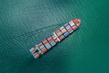 business logistics containers cargo ship-fright and import export  International open sea