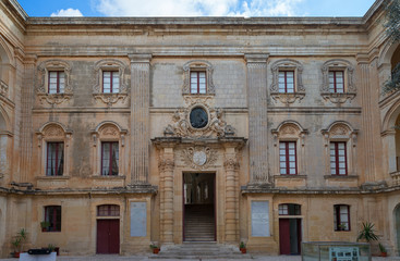 Fototapeta na wymiar Palazzo Vilhena in Mdina, Malta