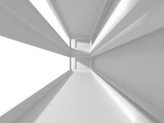 Futuristic White Architecture Design Background