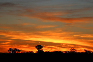 Naklejka na ściany i meble beautiful sunset - Namibia Africa