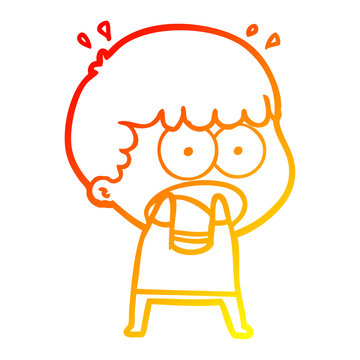 recommend clip art: warm gradient line drawing cartoon shocked man
