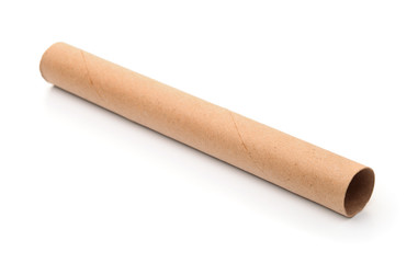 Brown cardboard tube