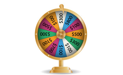 Colorful roulette wheel Chance of victory. Fortune concept. Vector Illustration