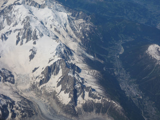 aerial view of Alps mountain