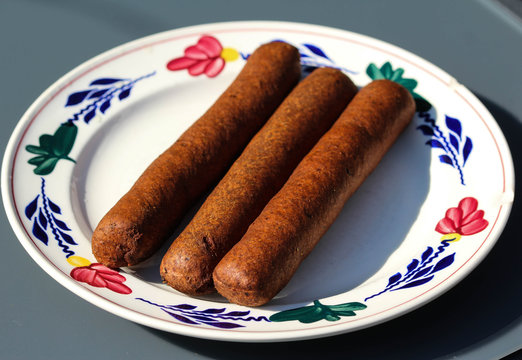 frikandel, a traditional Dutch snack, a sort of minced meat hot dog