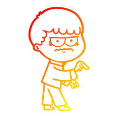 Obraz premium warm gradient line drawing cartoon illustration