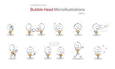 Business & Startup Pack - Bubble Head Series