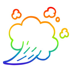 rainbow gradient line drawing cartoon expression bubble