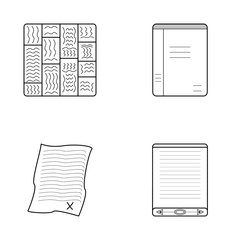 Vector illustration of a set of History of writing