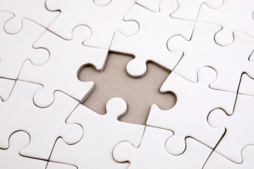 Fototapeta premium Last piece of jigsaw puzzle