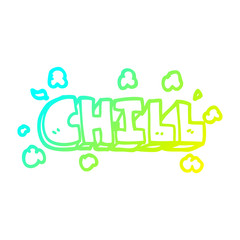 cold gradient line drawing cartoon chill symbol