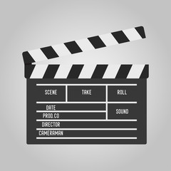Obraz premium Vector clapperboard for movie making. Clapper for cinema