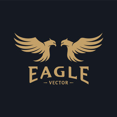 Obraz premium Eagle Logo Design Vector. Eagle Logo Design Concepts Template. Icon Symbol
