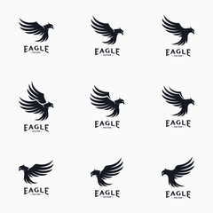 Set of Eagle Logo Design Vector. Eagle Logo Design Concepts Template. Icon Symbol