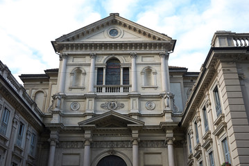 Fototapeta na wymiar Milan, Italy - April 05, 2019 : View of San Bartolomeo church
