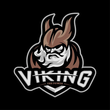 Viking eSports Logo Design Vector. Viking Mascot Gaming Logo Concepts.