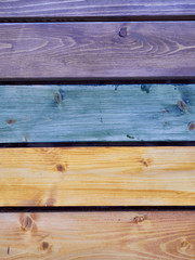 colorful planks close up, wood background
