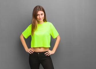 Young cool russian girl scolding someone very angry