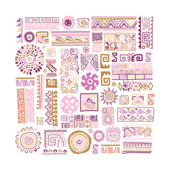 Ethnic handmade ornament for your design