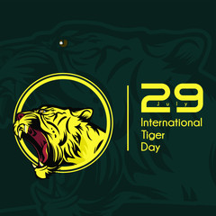 International Tiger Day Vector Design