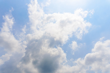 The nature of blue sky with cloud in the morning.