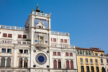 Clock Tower at the Piazza San Marco in Venice built in 1499