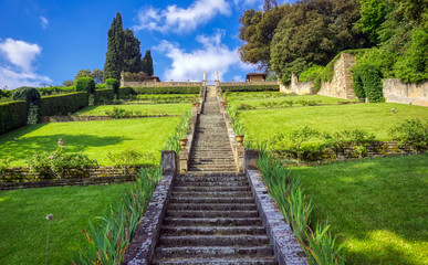 Fototapeta na wymiar A view of the Bardini Gardens in Florence, Italy.