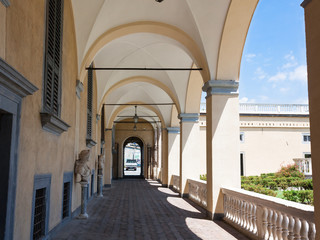 Genova, Italy. Palazzo  Andrea Doria. Palace on the beach. Summer. Beautiful garden.