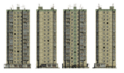 Abandoned Soviet 16-storey panel house