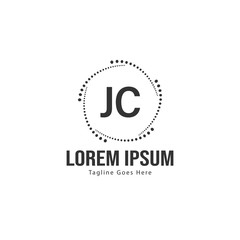 Fototapeta premium Initial JC logo template with modern frame. Minimalist JC letter logo vector illustration