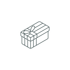 Modern Gift Icons Isometric 3d for electronic commerce store all company shopping business internet with high end look