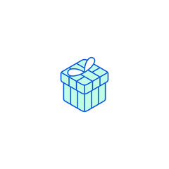 Modern Gift Icons Isometric 3d for electronic commerce store all company shopping business internet with high end look
