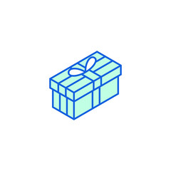 Modern Gift Icons Isometric 3d for electronic commerce store all company shopping business internet with high end look