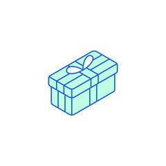 Modern Gift Icons Isometric 3d for electronic commerce store all company shopping business internet with high end look