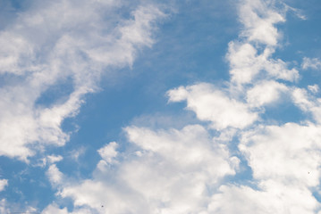 blue sky. white clouds. background