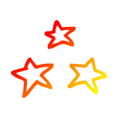 warm gradient line drawing cartoon stars
