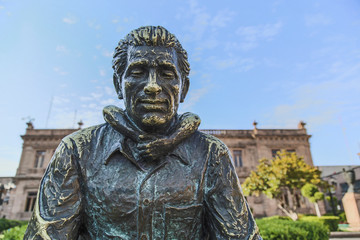 June 20, 2019 San Luis Potosí, Mexico:Churches of the historic center of the colonial city of San Luis Potosí Mexico