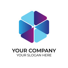 abstract colorful logo with minimalist concepts on white background