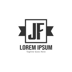 Obraz premium Initial JE logo template with modern frame. Minimalist JE letter logo vector illustration