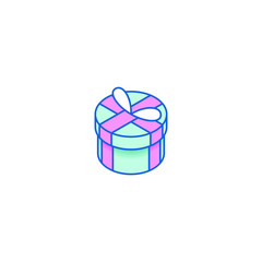 Modern Gift Icons Isometric 3d for electronic commerce store all company shopping business internet with high end look