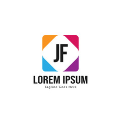 Initial JE logo template with modern frame. Minimalist JE letter logo vector illustration