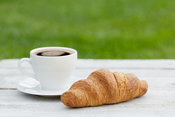 Coffee and croissant