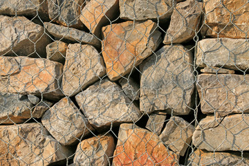 Rock and barbed wire