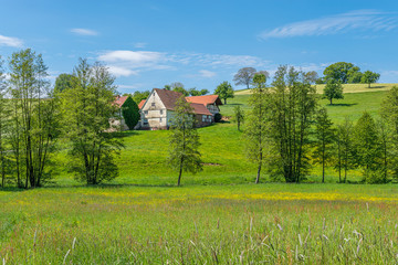 Fototapeta na wymiar Old farmhouse in the Odenwald