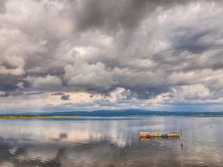 Spectacular sky, reflecting in the sea ( Tarragona, Spain)