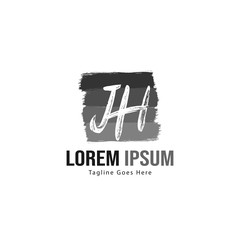 Fototapeta premium Initial JH logo template with modern frame. Minimalist JH letter logo vector illustration
