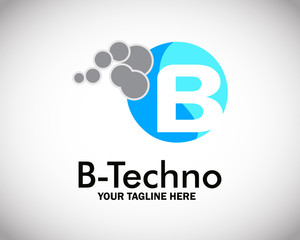 Abstract Technology Letter Logo for Electronic and technology Company - Vector