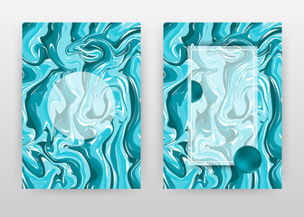 Aqua blue painting art work drawing business design for annual report, brochure, flyer, poster. Drawing mixed background vector illustration for flyer, leaflet, poster. Abstract A4 brochure template.