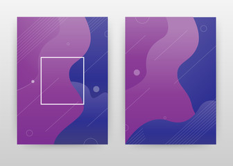 Geometric purple liquid business design for annual report, brochure, flyer, poster. Geometric liquid background vector illustration for flyer, leaflet, poster. Abstract A4 brochure template.