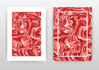 Red marble painting drawing art business design for annual report, brochure, flyer, poster. Red marble background vector illustration for flyer, leaflet, poster. Abstract A4 brochure template.